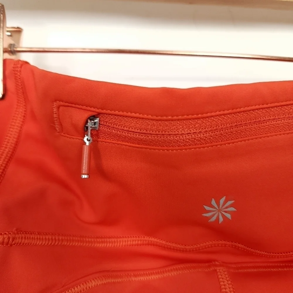 Athleta croped unfinished hem leggings size small